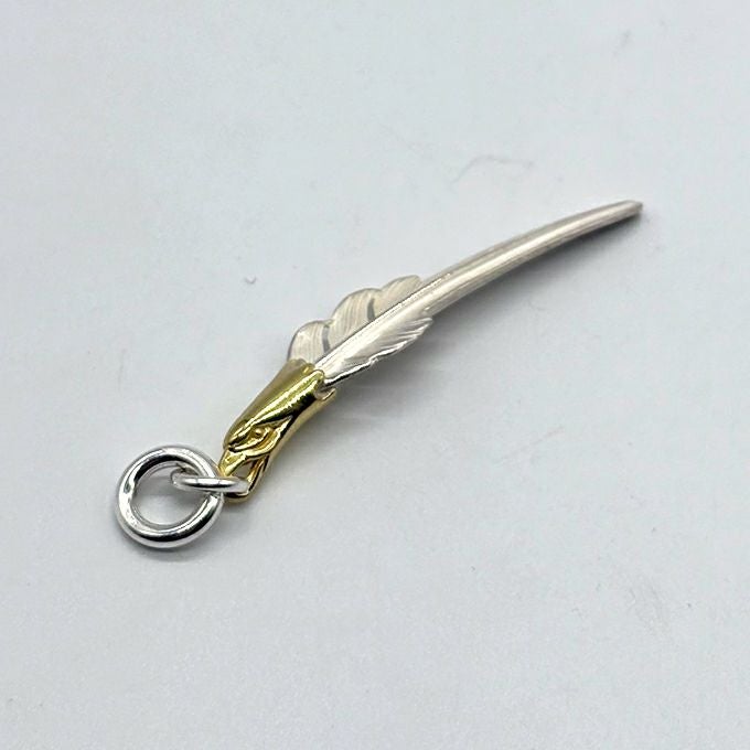 LARRY SMITH 18K EAGLE HEAD KAZEKIRI FEATHER S 