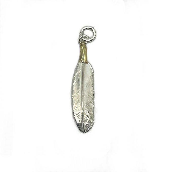 LARRY SMITH EAGLE HEAD FEATHER PENDANT NO. 49 