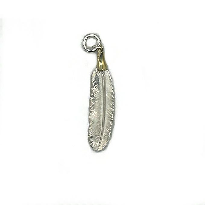 LARRY SMITH EAGLE HEAD FEATHER PENDANT NO. 49 