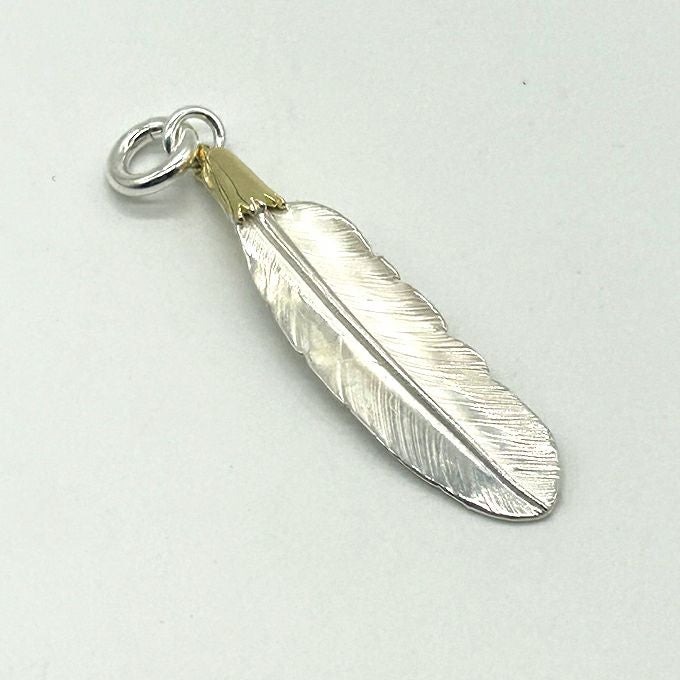 LARRY SMITH EAGLE HEAD FEATHER PENDANT NO. 49 