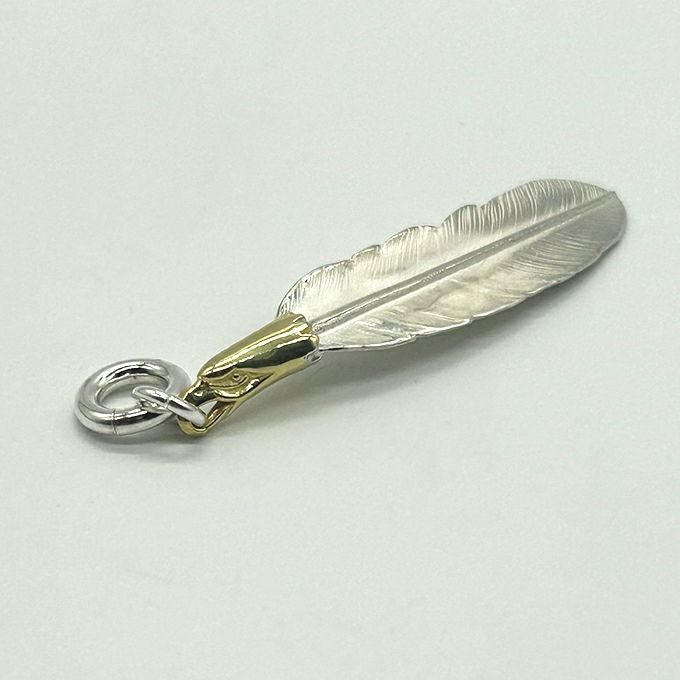 LARRY SMITH EAGLE HEAD FEATHER PENDANT NO. 49 
