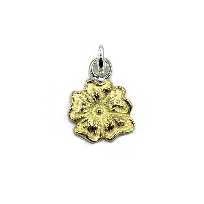 LARRY SMITH 18K GOLD ROSE PENDANT 