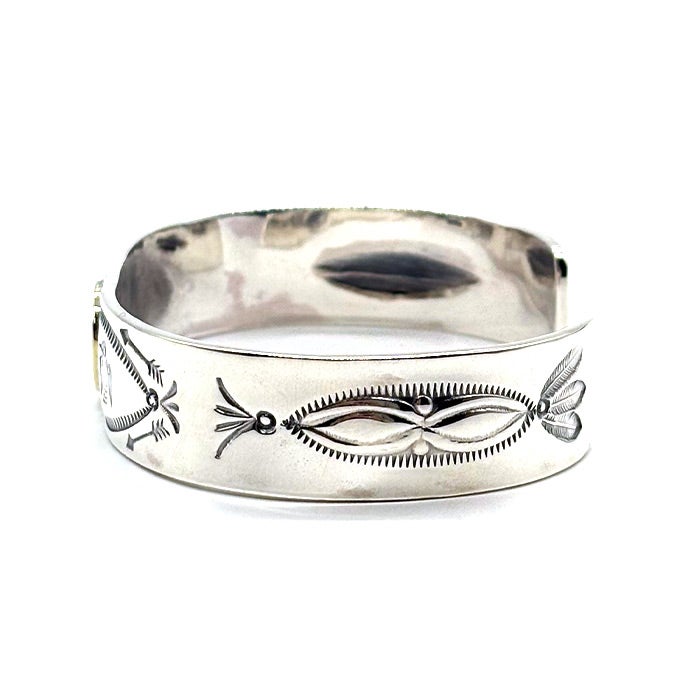 LARRY SMITH EAGLE HEAD STAMPED BRACELET