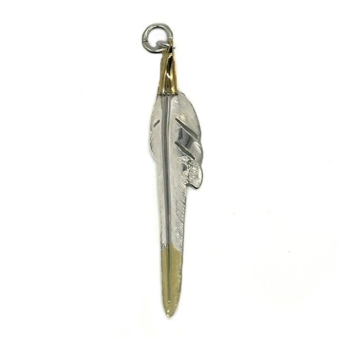 LARRY SMITH EAGLE HEAD KAZEKIRI FEATHER PENDANT No. 48 