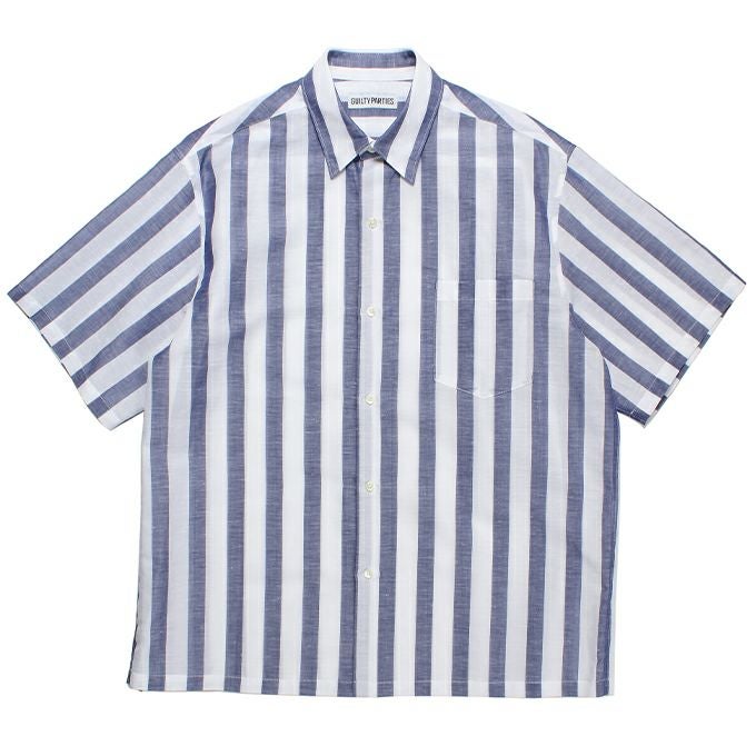 WACKO MARIA SOKTAS / STRIPED REGULAR COLLAR SHIRT S/S ( TYPE-1