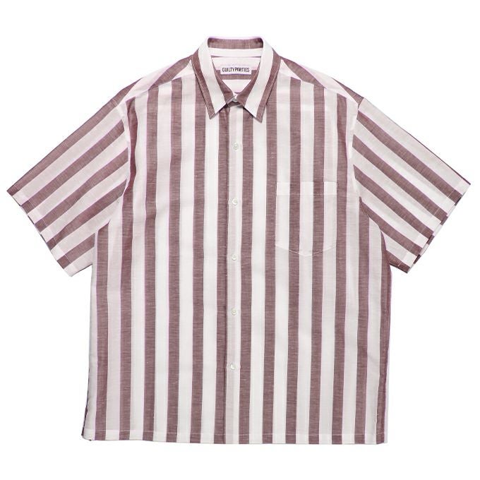 WACKO MARIA SOKTAS / STRIPED REGULAR COLLAR SHIRT S/S ( TYPE-1