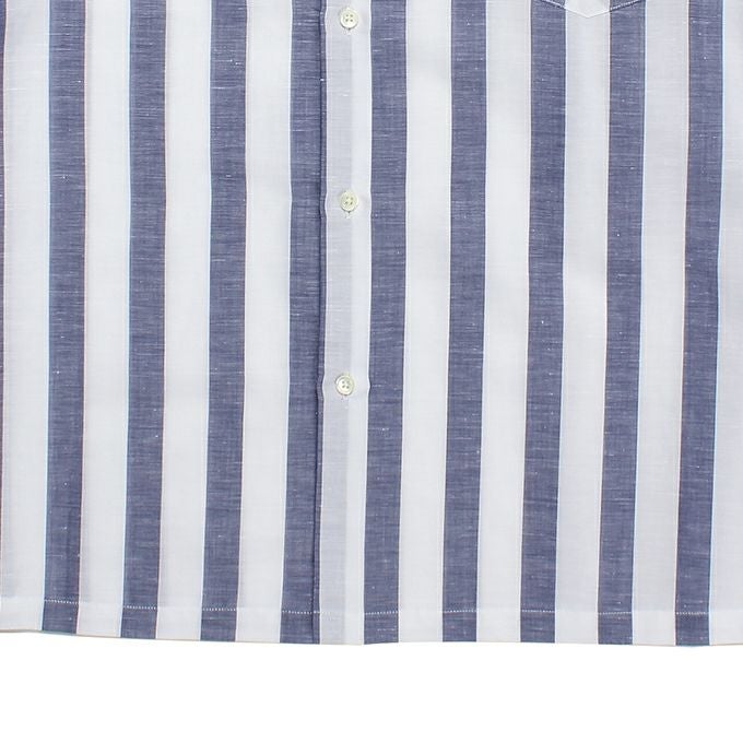 WACKO MARIA SOKTAS / STRIPED REGULAR COLLAR SHIRT S/S ( TYPE-1