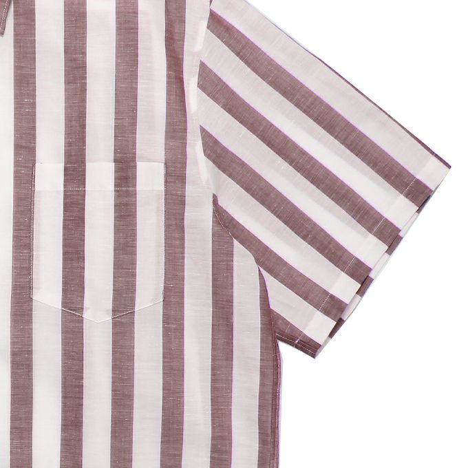 WACKO MARIA SOKTAS / STRIPED REGULAR COLLAR SHIRT S/S ( TYPE-1