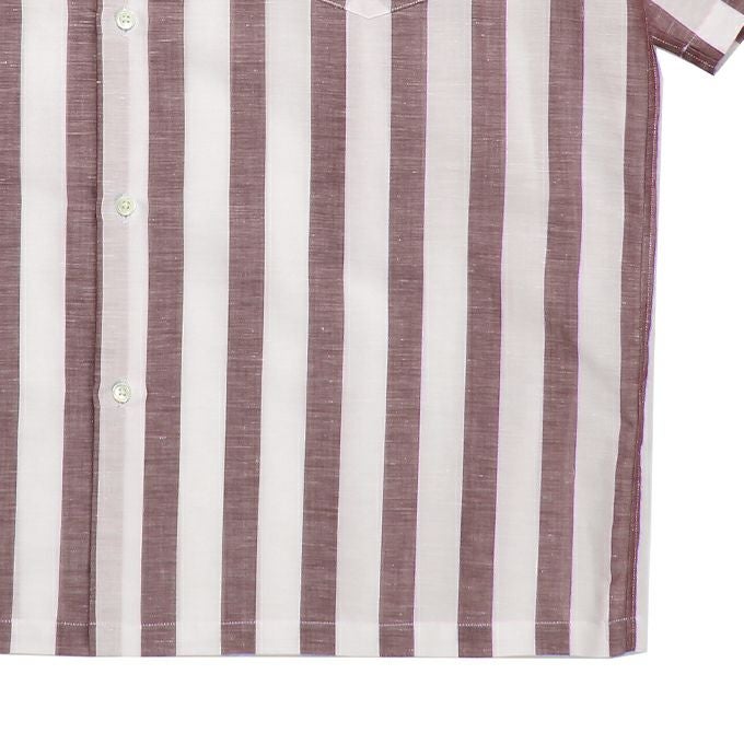 WACKO MARIA SOKTAS / STRIPED REGULAR COLLAR SHIRT S/S ( TYPE-1