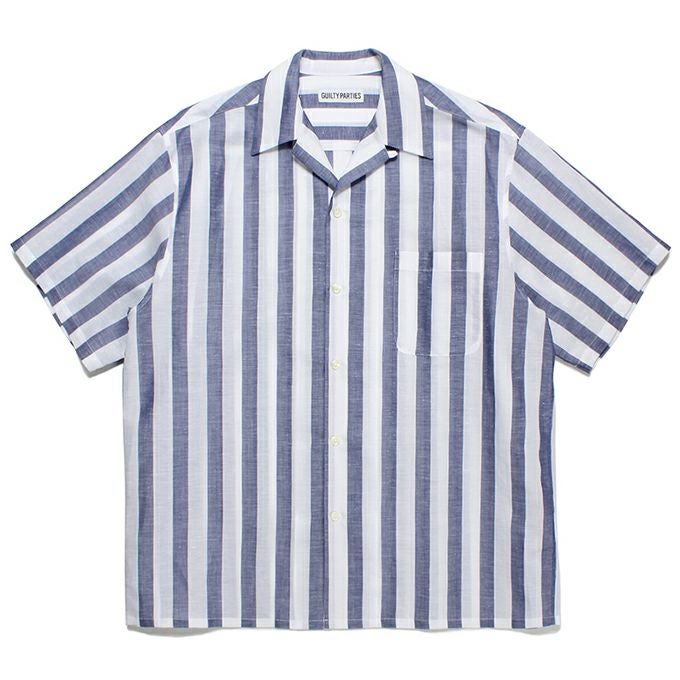 トップス WACKOMARIA SOKTAS REGULAR COLLAR SHIRT WACKO MARIA SOKTAS / STRIPED OPEN COLLAR SHIRT S/S ( TYPE-1