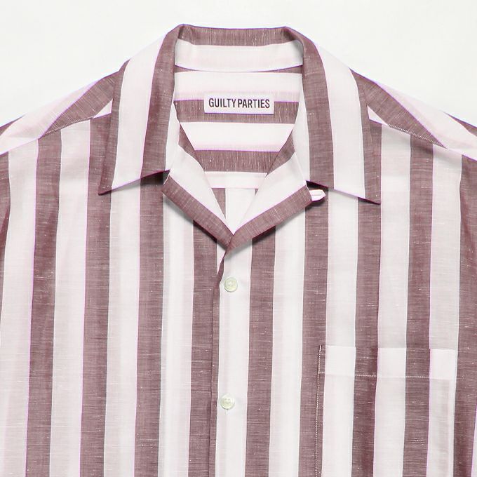 トップス WACKOMARIA SOKTAS REGULAR COLLAR SHIRT WACKO MARIA SOKTAS / STRIPED OPEN COLLAR SHIRT S/S ( TYPE-1