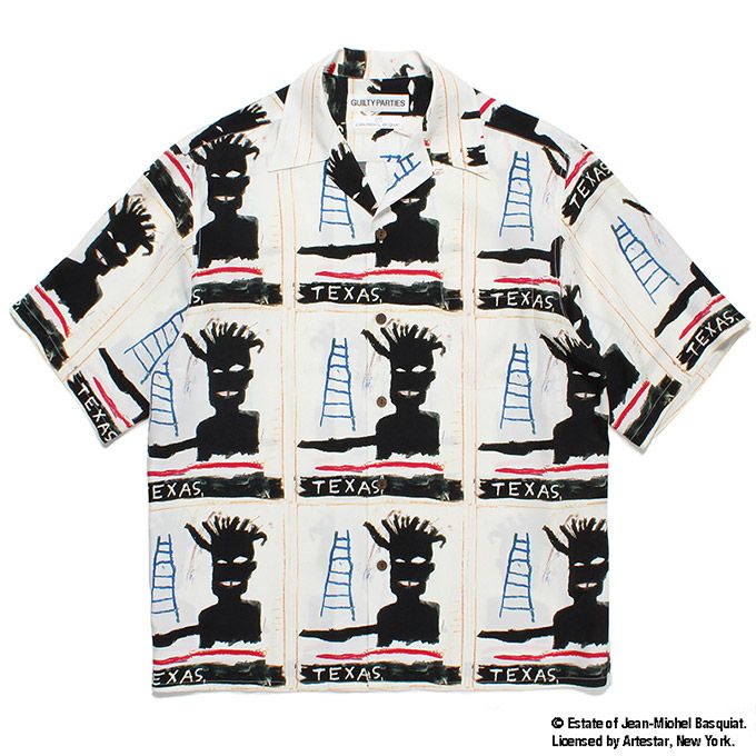 WACKO MARIA JEAN-MICHEL BASQUIAT / S/S HAWAIIAN SHIRT ( TYPE-3