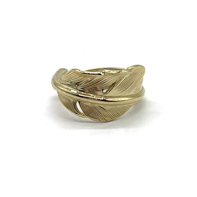 LARRY SMITH 18K GOLD KAZEKIRI FEATHER PINKIE RING | LOCKSTOCK/STLIKE LARRY SMITH 18K GOLD KAZEKIRI FEATHER PINKIE RING | LOCKSTOCK/STLIKE