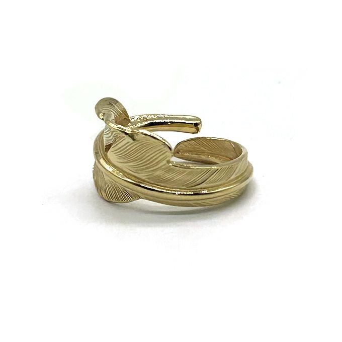 LARRY SMITH 18K GOLD KAZEKIRI FEATHER PINKIE RING | LOCKSTOCK/STLIKE