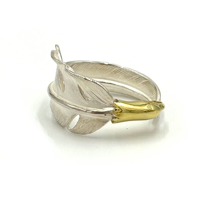 LARRY SMITH EAGLE HEAD KAZEKIRI FEATHER RING 
