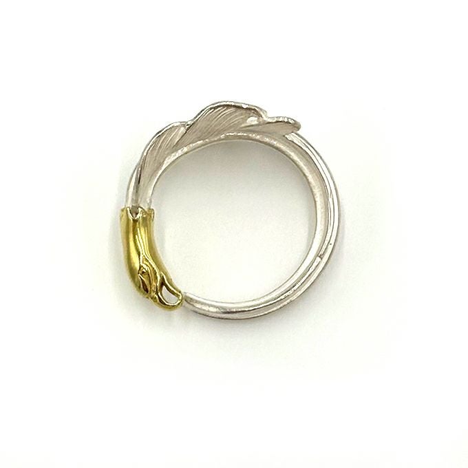 LARRY SMITH EAGLE HEAD KAZEKIRI FEATHER RING 