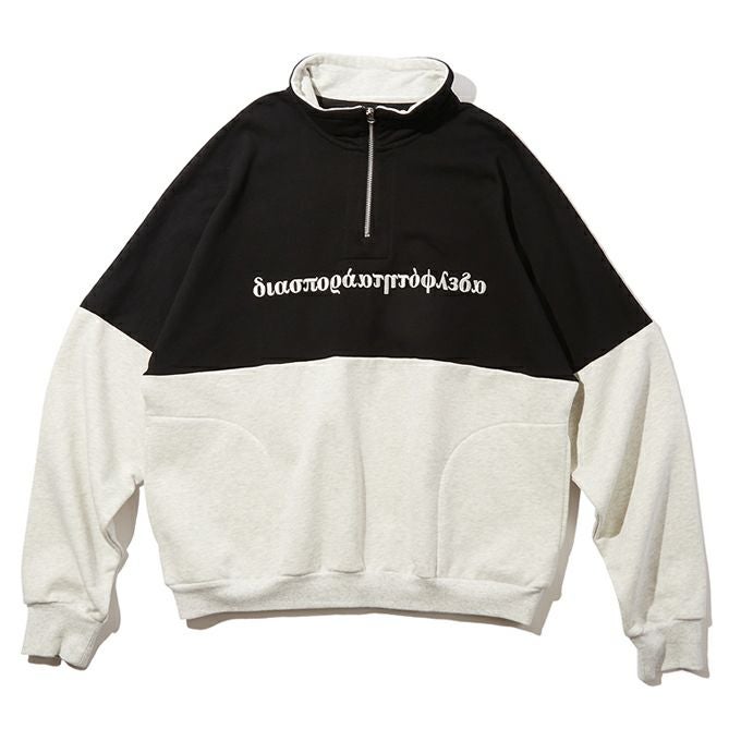 DIASPORA SKATEBOARDS 2-Tone Half Zip Sweatshirt | LOCKSTOCK/STLIKE