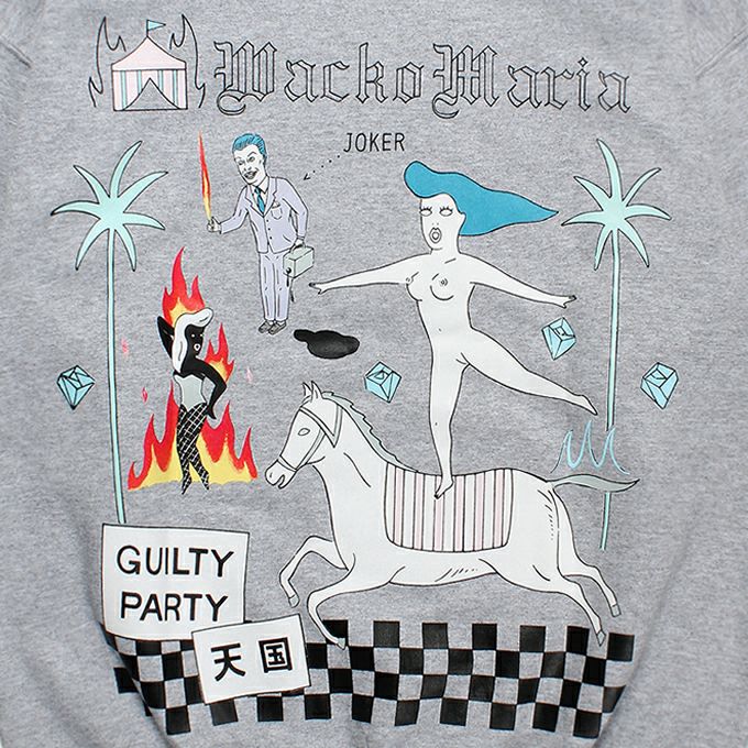 WACKO MARIA 世界平和プロジェクト / CREW NECK SWEAT SHIRT ( TYPE-8