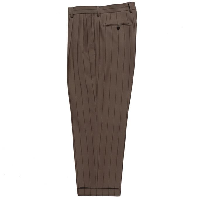 WACKO MARIA DORMEUIL / STRIPED DOUBLE PLEATED TROUSERS | LOCKSTOCK