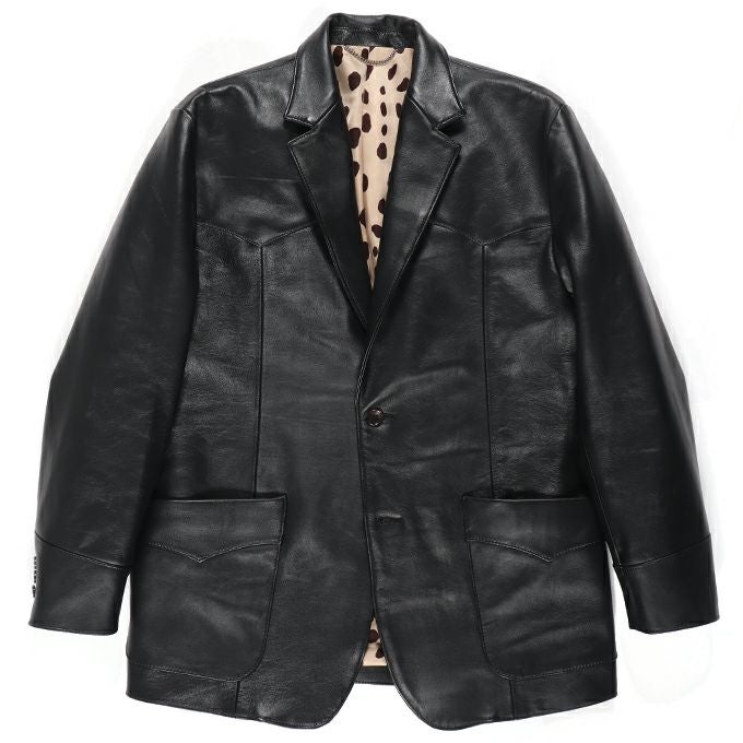 WACKO MARIA SHEEP SKIN LEATHER WESTERIN SINGLE BREASTED JACKET