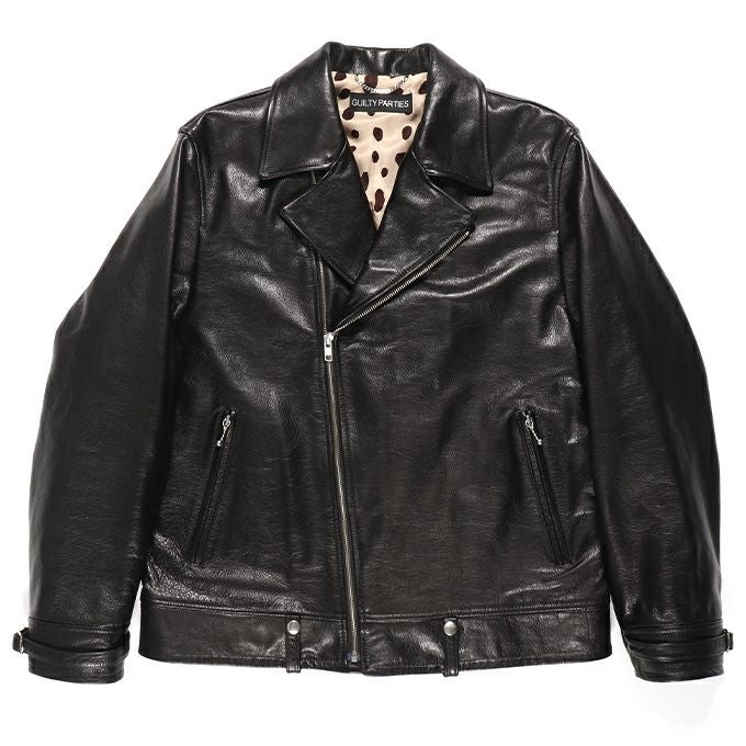 WACKO MARIA COWHIDE LEATHER DOUBLE RIDERS JACKET ( TYPE-2