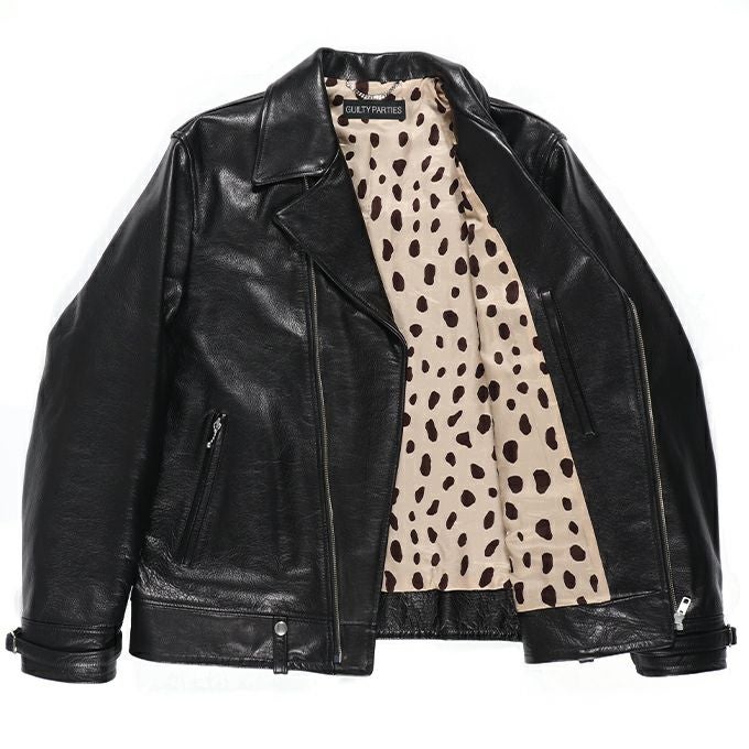 WACKO MARIA COWHIDE LEATHER DOUBLE RIDERS JACKET ( TYPE-2