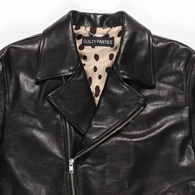WACKO MARIA COWHIDE LEATHER DOUBLE RIDERS JACKET ( TYPE-2