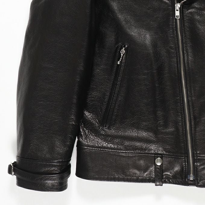 WACKO MARIA COWHIDE LEATHER DOUBLE RIDERS JACKET ( TYPE-2