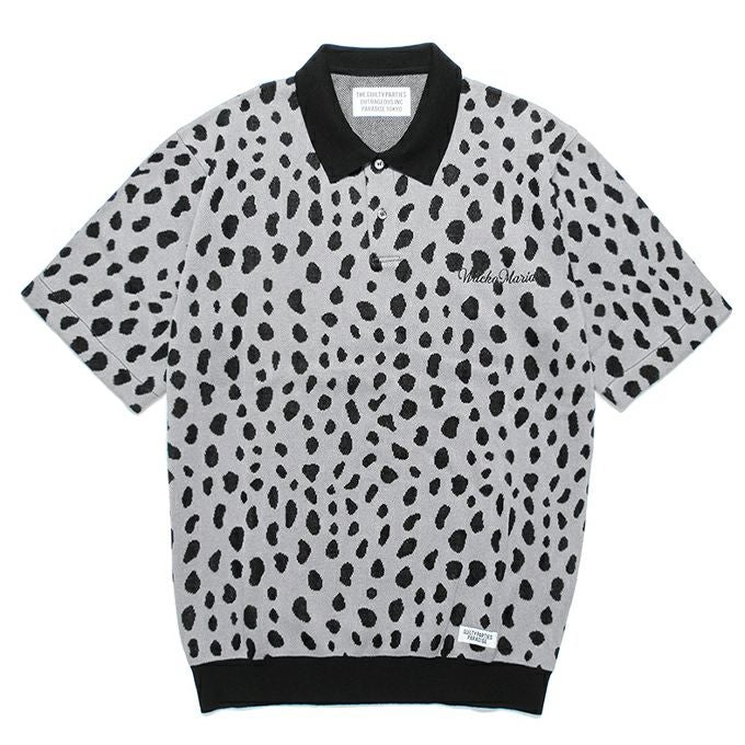 WACKOMARIA LEOPARD POLO Mサイズ WACKO MARIA LEOPARD JACQUARD KNIT POLO SHIRT | LOCKSTOCK/STLIKE