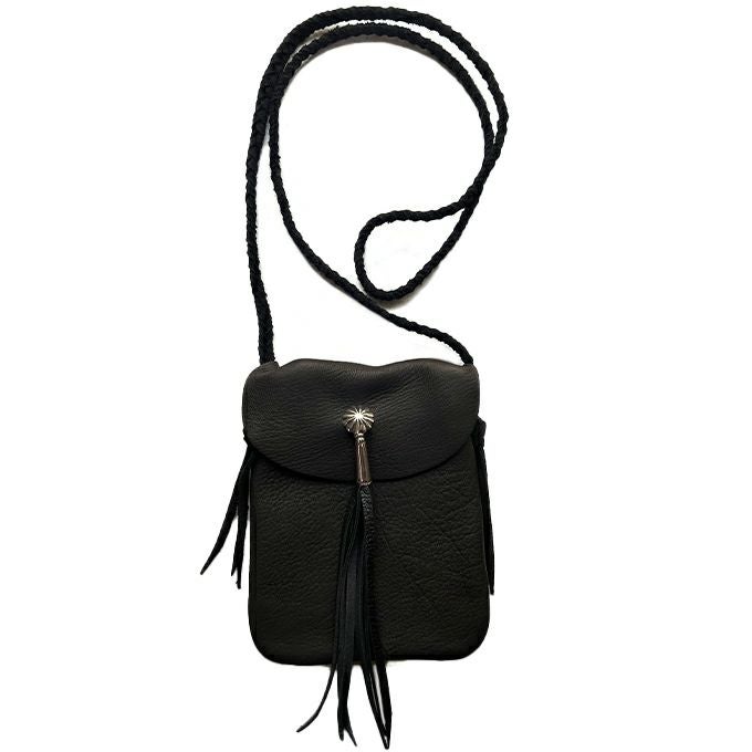 LARRY SMITH DEERSKIN MEDICINE SHOULDER POUCH 