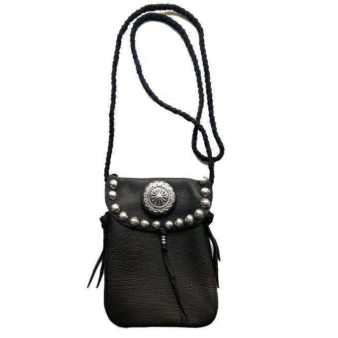 【 LARRY SMITH 】 DEERSKIN SHOULDER POUCH LARRY SMITH DEERSKIN MEDICINE SHOULDER POUCH 