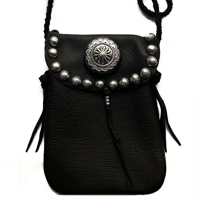 LARRY SMITH DEERSKIN MEDICINE SHOULDER POUCH 