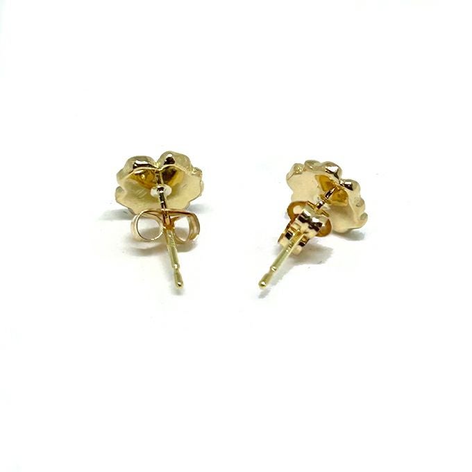 LARRY SMITH 18K GOLD ROSE PIERCED EARRINGS | LOCKSTOCK/STLIKE