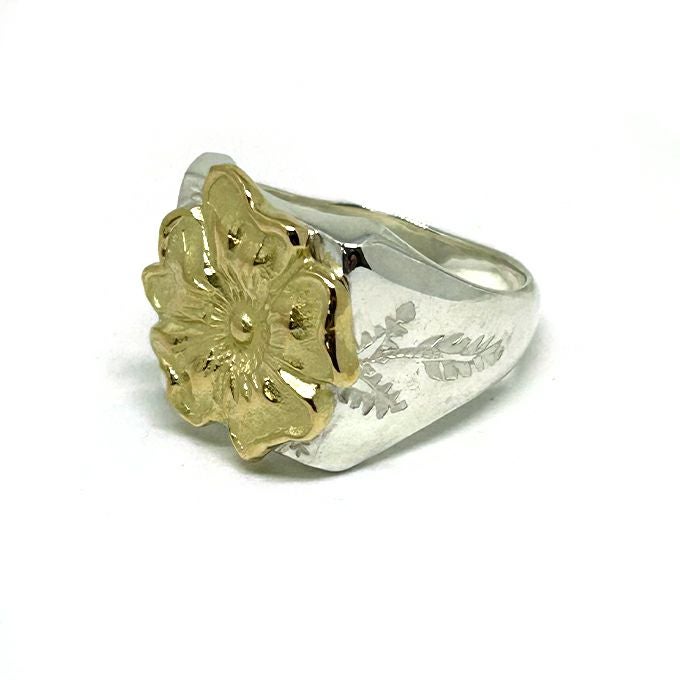 アクセサリー LARRY SMITH SQUARE ROSE RING 18K GOLD LARRY SMITH SQUARE ROSE RING 