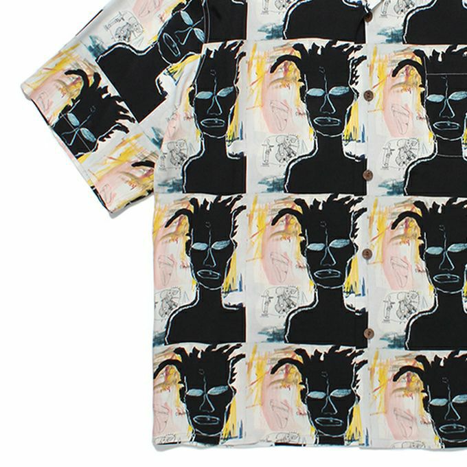 WACKO MARIA JEAN-MICHEL BASQUIAT / S/S HAWAIIAN SHIRT ( TYPE-3
