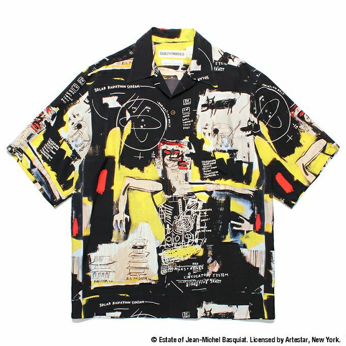 WACKO MARIA JEAN-MICHEL BASQUIAT / S/S HAWAIIAN SHIRT ( TYPE-1