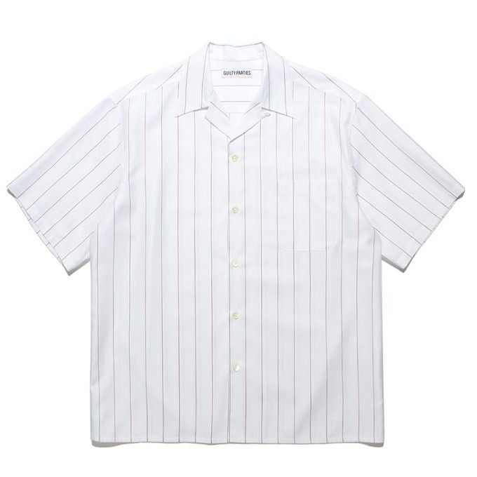 WACKO MARIA SOKTAS / STRIPED OPEN COLLAR SHIRT S/S ( TYPE-2