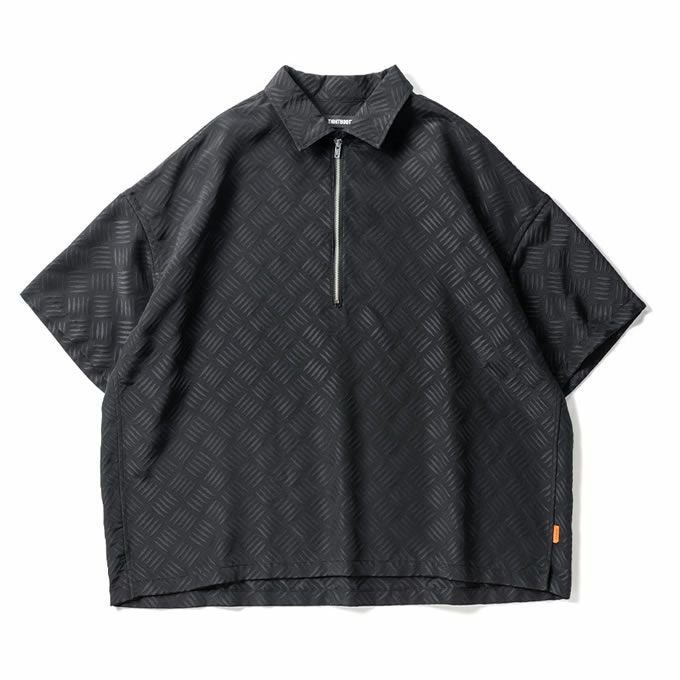 TIGHTBOOTH PRODUCTION CHECKER PLATE HALF ZIP SHIRT | LOCKSTOCK/STLIKE