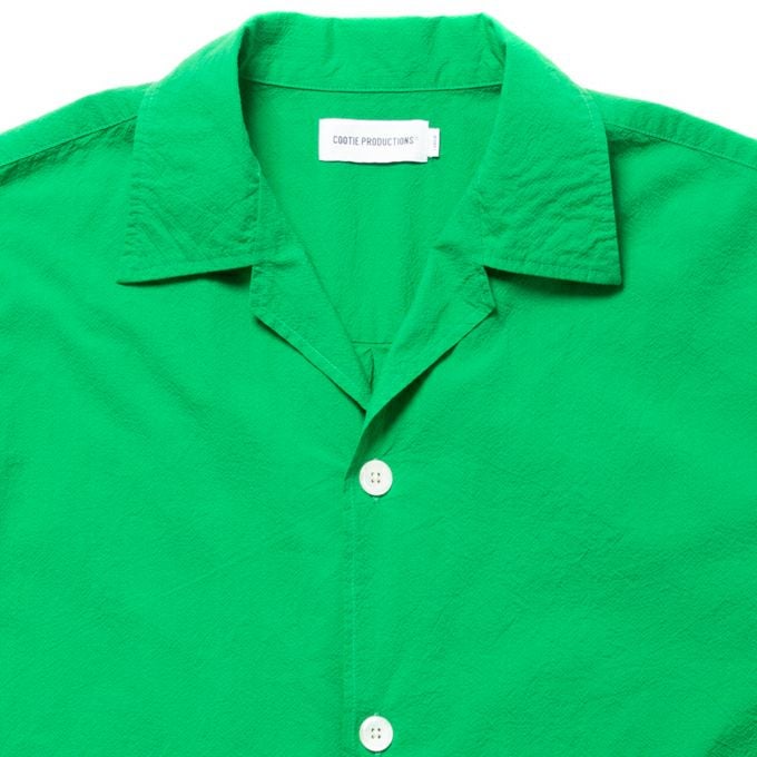 COOTIE PRODUCTIONS FINX COTTON CORDLANE OPEN COLLAR S/S SHIRT