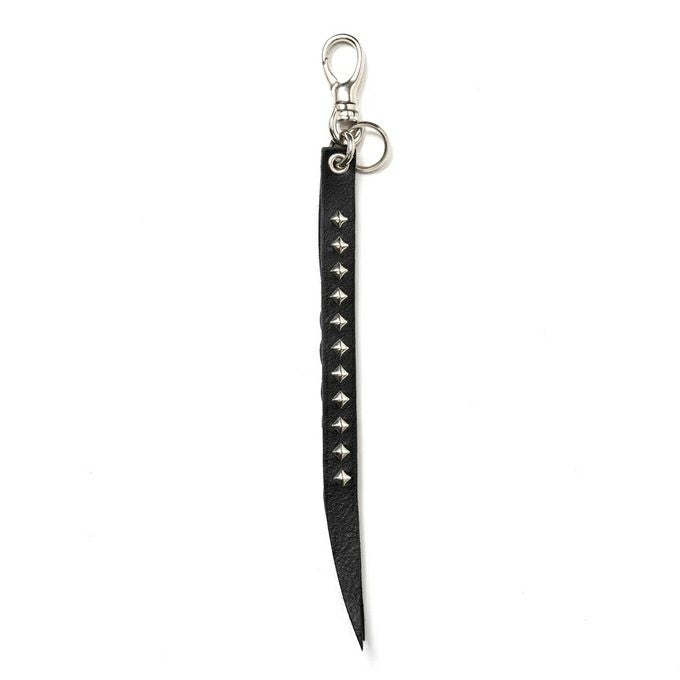 CALEE STUDS & KNITTING LEATHER SHORT KEY RING | LOCKSTOCK/STLIKE