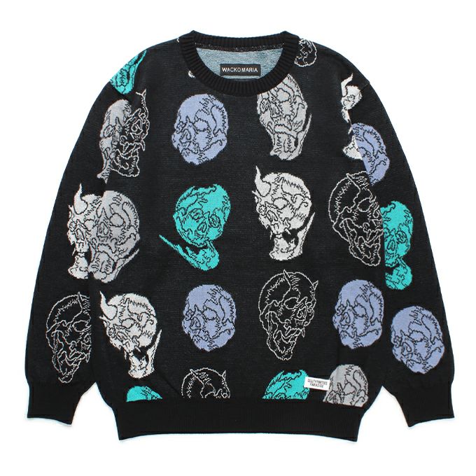 WACKO MARIA 56 TATTOO STUDIO / JACQUARD KNIT SWEATER ( TYPE-2