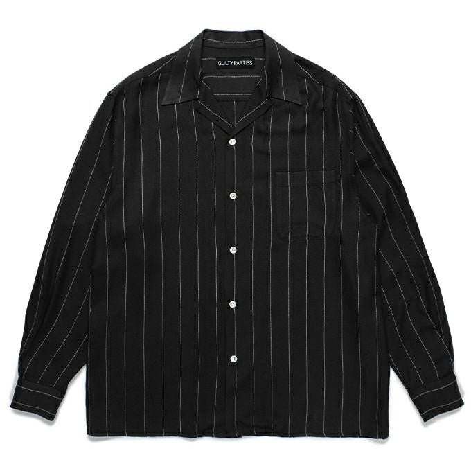 WACKO MARIA STRIPED OPEN COLLAR SHIRT L/S ( TYPE-2 ) | LOCKSTOCK