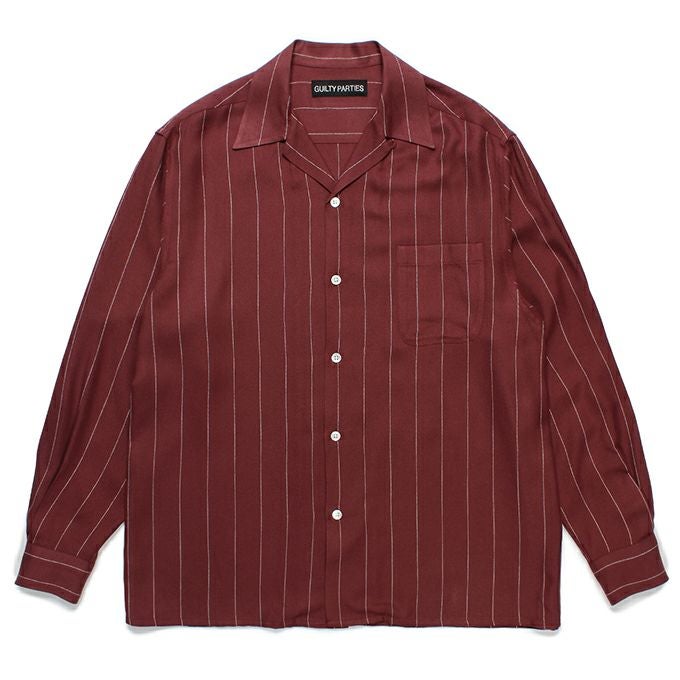 WACKO MARIA STRIPED OPEN COLLAR SHIRT L/S ( TYPE-2 ) | LOCKSTOCK