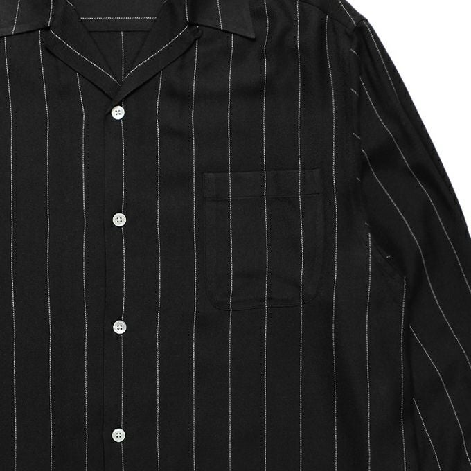 WACKO MARIA STRIPED OPEN COLLAR SHIRT L/S ( TYPE-2 ) | LOCKSTOCK