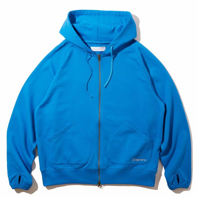 DIASPORA SKATEBOARDS Double Pocket Full Zip Hooded Sweatshirt DIASPORA SKATEBOARDS Double Pocket Full Zip Hooded Sweatshirt