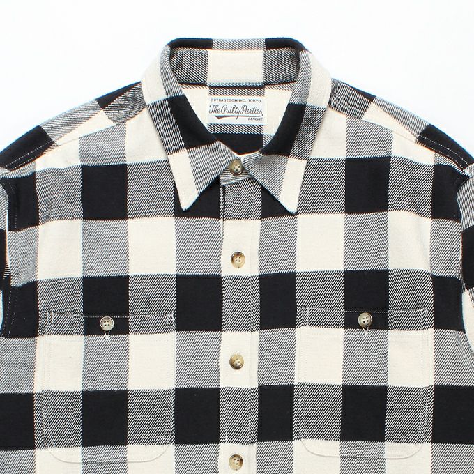 WACKO MARIA CHECK FLANNEL REGULAR COLLAR SHIRT | LOCKSTOCK/STLIKE
