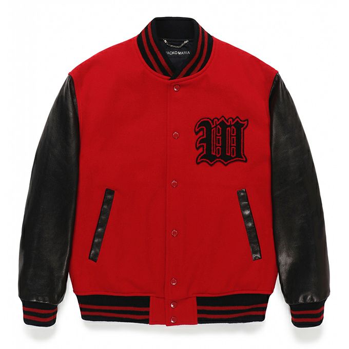 WACKO MARIA LEATHER VARSITY JACKET -B- ( TYPE-2 ) | LOCKSTOCK/STLIKE