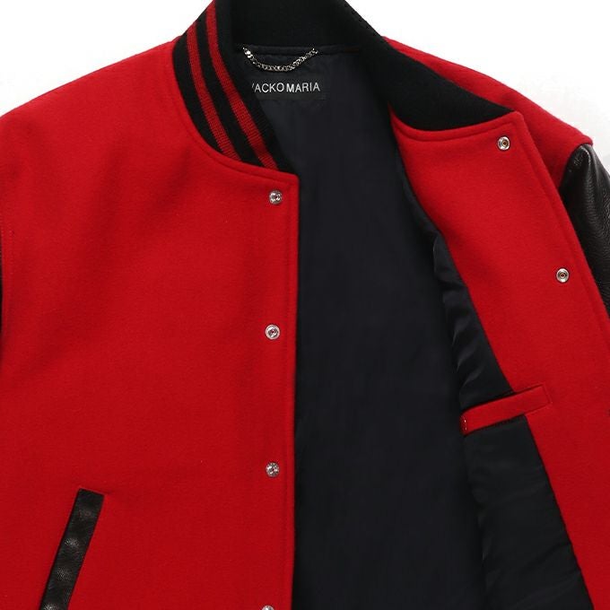 WACKO MARIA LEATHER VARSITY JACKET -B- ( TYPE-2 ) | LOCKSTOCK/STLIKE