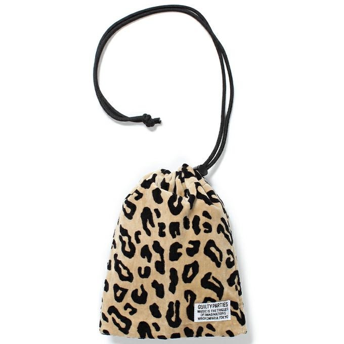 WACKO MARIA LEOPARD VELVET DRAWSTRING BAG | LOCKSTOCK/STLIKE