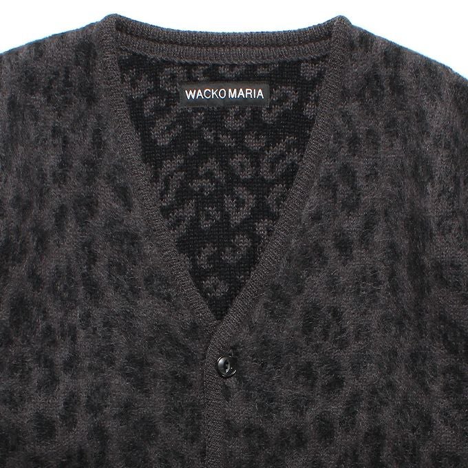WACKO MARIA LEOPARD HEAVY MOHAIR CARDIGAN | LOCKSTOCK/STLIKE